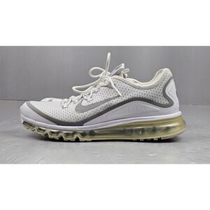 Nike Air Max 2017 Sneakers Mens 10 Arctic White Metallic Silver Shoes 898013-100